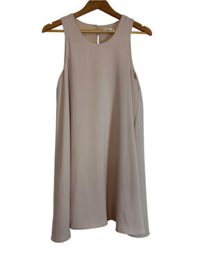 Aritzia Mini Dress A-Line Swing Sleeveless Shift Work Office Minimalist Beige S